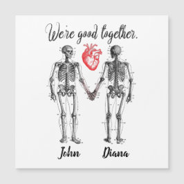 Esqueletos segurando mãos e Namorados cardíaco