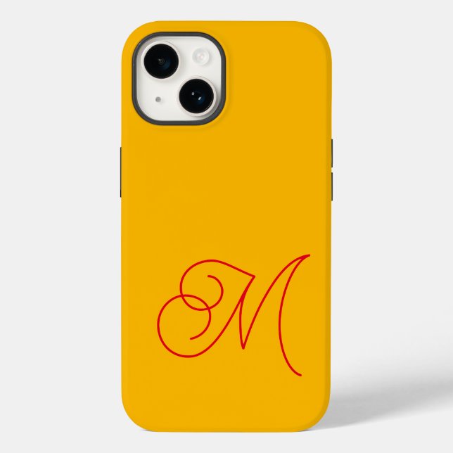 Esquema Clássico Monograma Vermelho Amarelo (Verso)