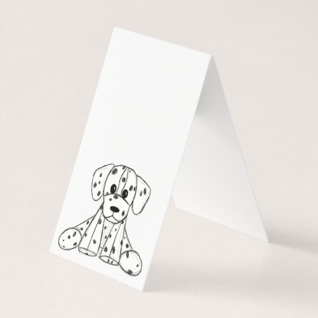 Esquema de desenho de cão empalhado Dalmático pret (Frente)