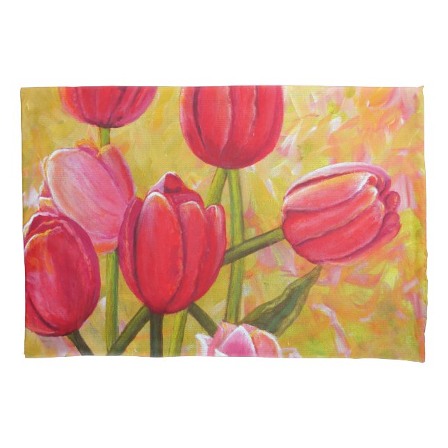 Esquema de Tulipas Rosa e Vermelha (Frente)