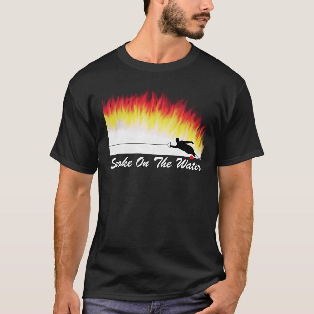 Esqui de água do slalom "fumo t-shirt na água" (Frente)