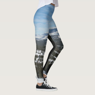 Esqui Neve Winter Mountain Blue Sky Leggings