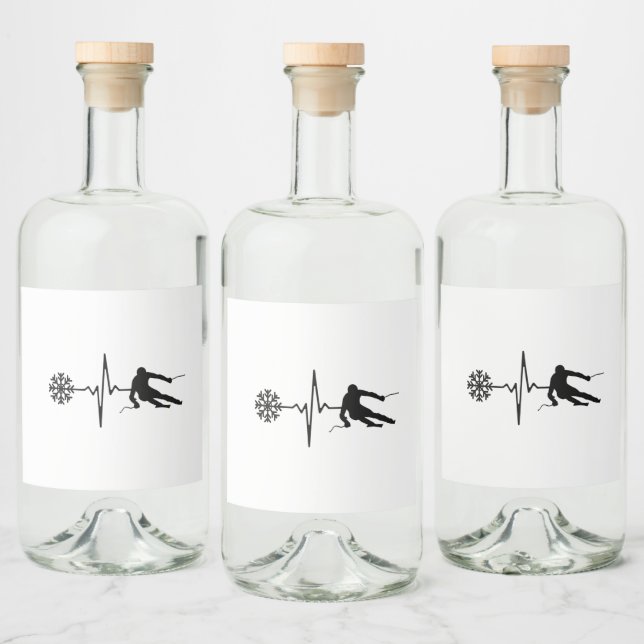Esqui - Presente Skiing Heartbeat Skier (Garrafas)