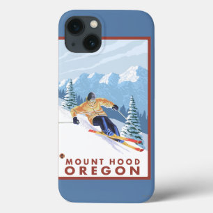 Esquiador da neve de Downhhill - capa da montagem,