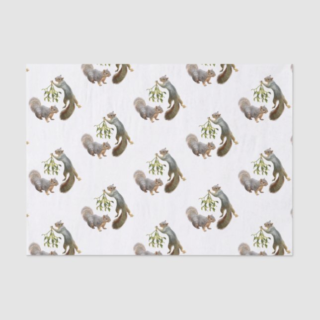 Esquilo com Papel de Tecido Misturado (Frente )