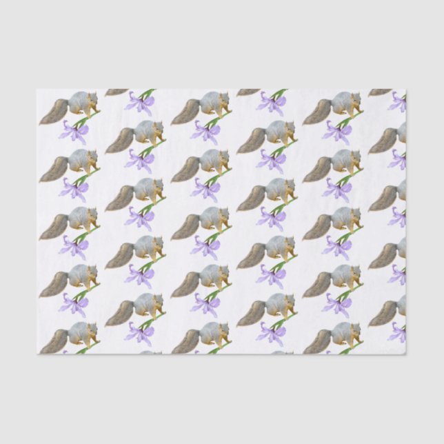 Esquilo com papel protetor íris (Frente )