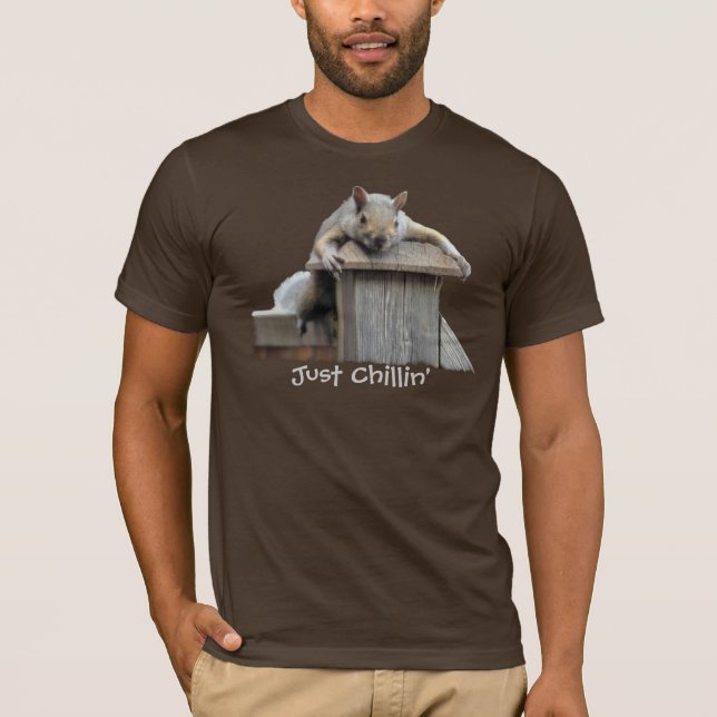 Esquilo da Cinza oriental, Enrolando T-Shirt Engra (Frente)