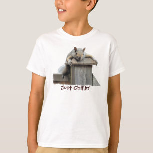 Esquilo da Cinza oriental, Enrolando T-Shirt Engra
