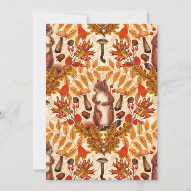 Esquilo de outono em branco (Frente)