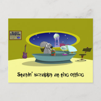 Esquilo de Scrappy no cartão postal do escritório