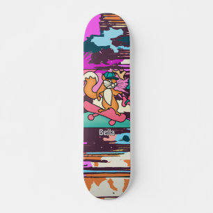 Esquilo Retro de Rua no skate Engraçado
