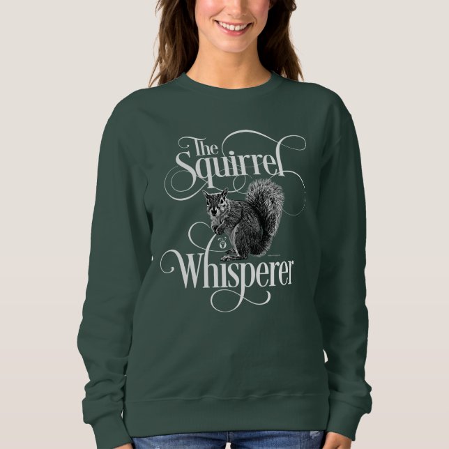 Esquilo Whisperer - T-Shirt com amante de esquilo  (Frente)