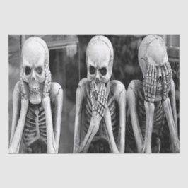 Esquis Engraçado Skeletons no Papel Tecido do Hall