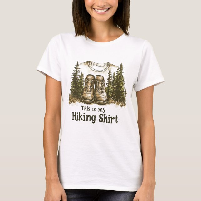 Essa é Minha Camisa de Caminhada Design Divertido  (Frente)