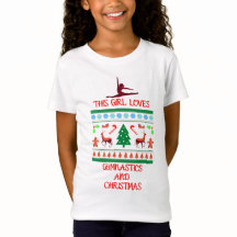Essa garota ama ginástica e camiseta de Natal