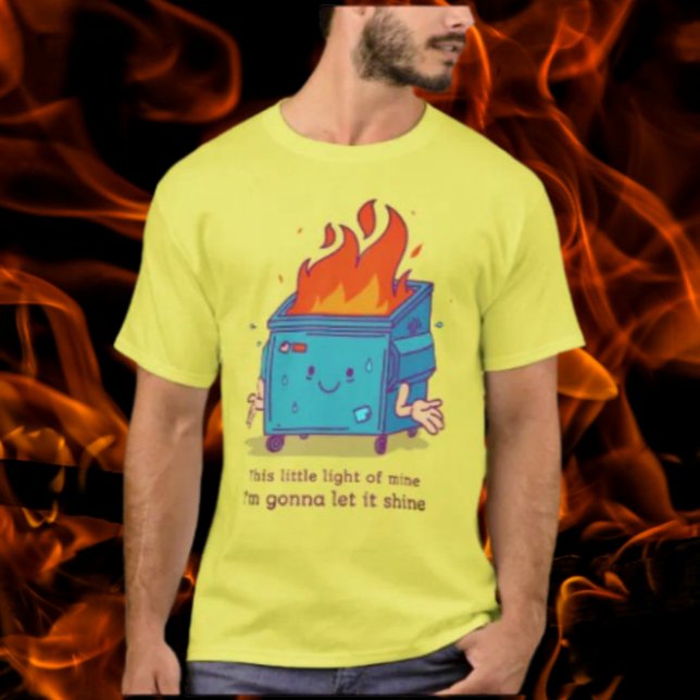 Essa Luzzinha: Camiseta Lixeira em Chamas (Criador carregado)