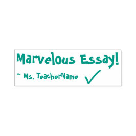 "Essay maravilhosa!" + Nome Educador Carimbo de Bo