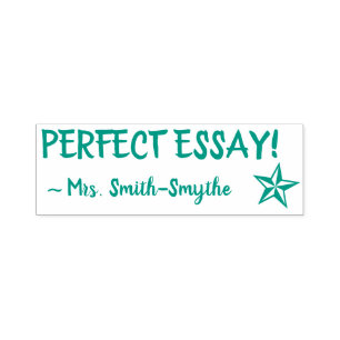 "ESSAY PERFEITO!" Carimbo de borracha de instrutor