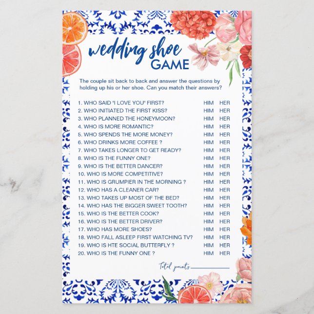 Esse é um jogo de calçado de laranja mediterrânico (Frente)