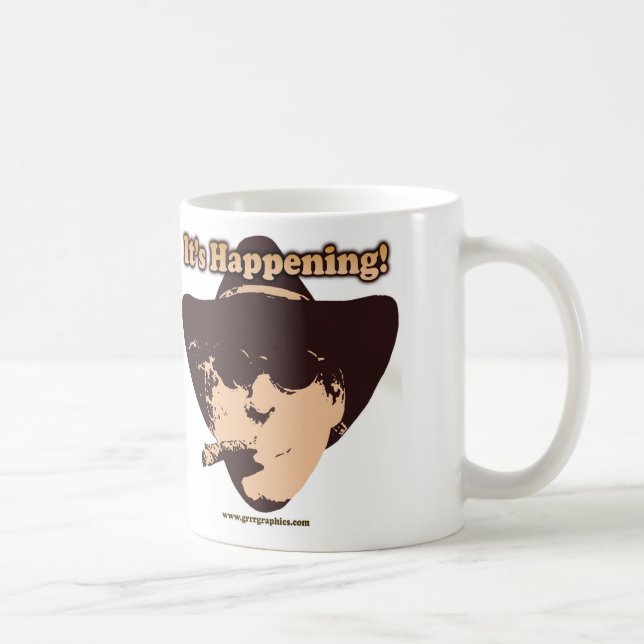 Está acontecendo!   caneca branca clássica de 11 (Direita)