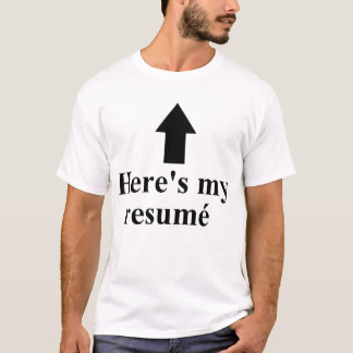 Está aqui minha camisa da barba de Resumé
