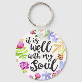 Está bem com a minha alma chaveiro