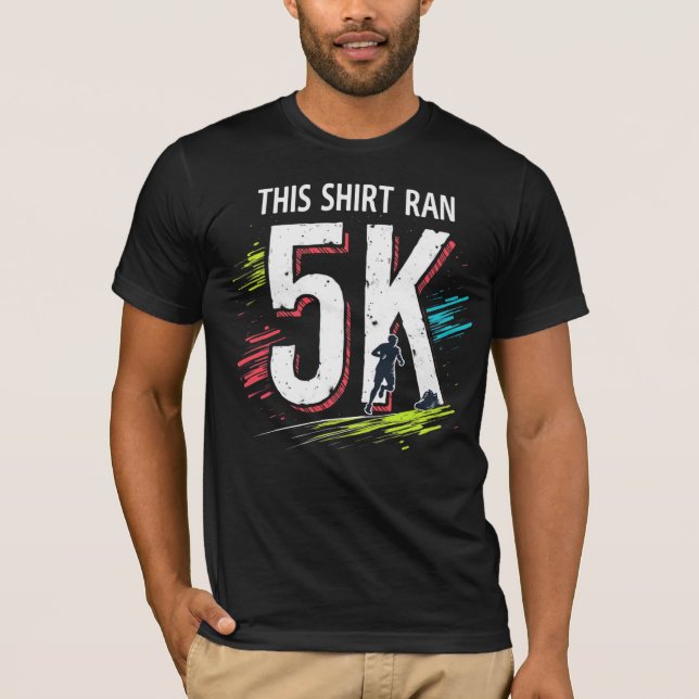 Esta Camisa Funcionou Em 5K (5K Em Execução) (Frente)