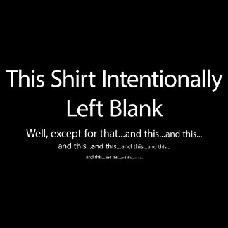 Esta Camisa Intencionalmente Deixou O Vazio