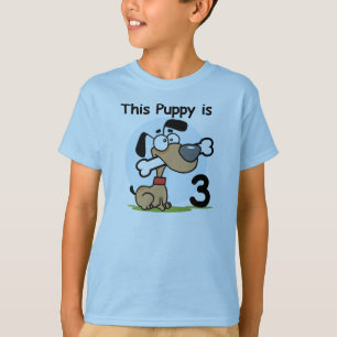 Esta camiseta de aniversário de 3 anos de puppy e 