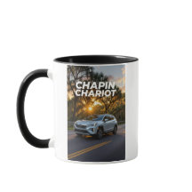 Esta caneca de cerâmica é bonita e grande