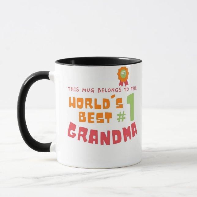 Esta caneca pertence à melhor avó #1 do mundo (Esquerda)