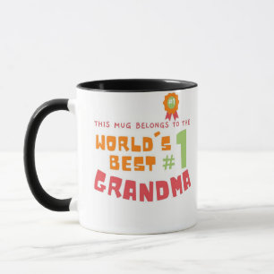 Esta caneca pertence à melhor avó #1 do mundo