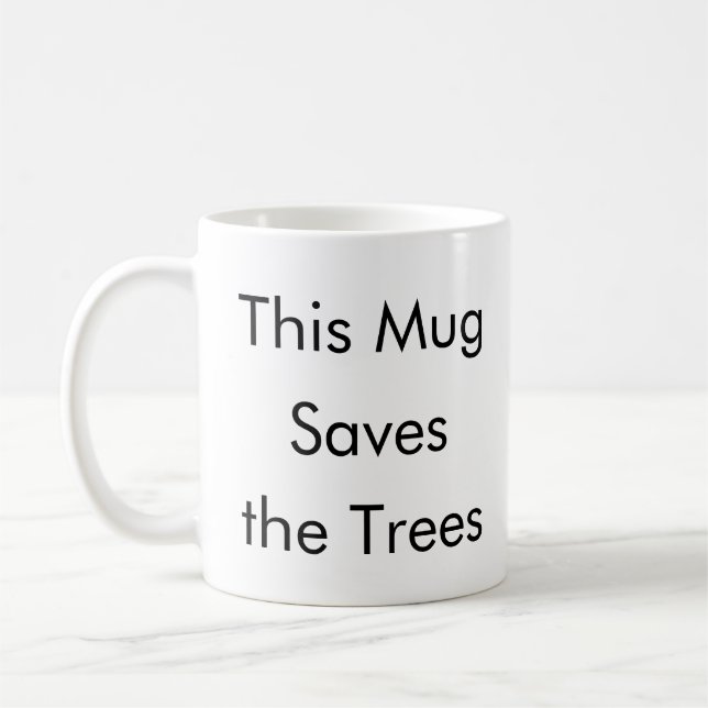 Esta caneca salva a caneca de café engraçada das á (Esquerda)