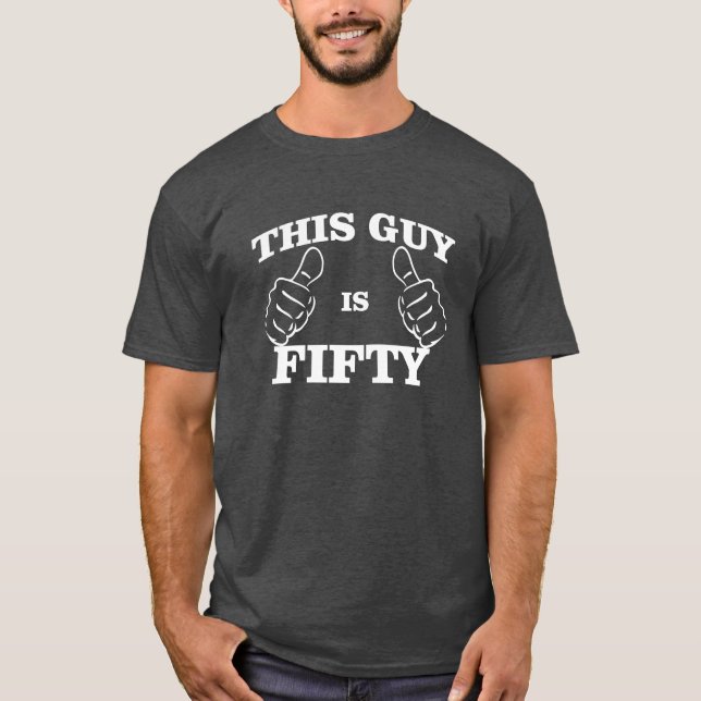 Esta CARA é t-shirt de CINQÜÊNTA aniversários (Frente)