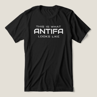 Esta é a aparência da camiseta ANTIFA