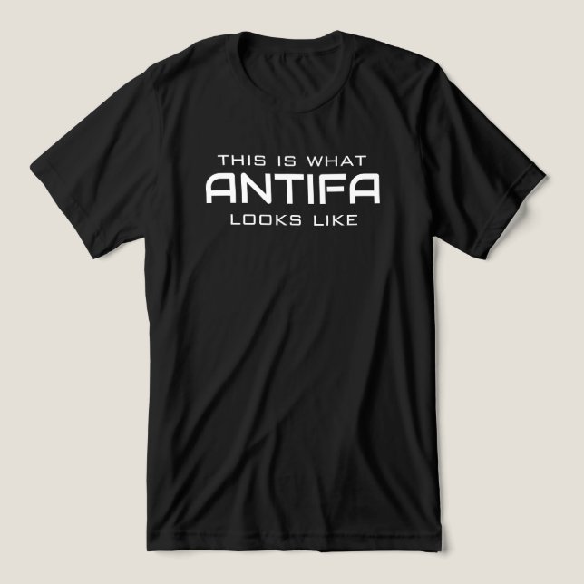 Esta é a aparência da camiseta ANTIFA (Design frontal)