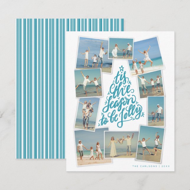 Esta é a colagem de fotos de árvore feita à mão (Frente/Verso)