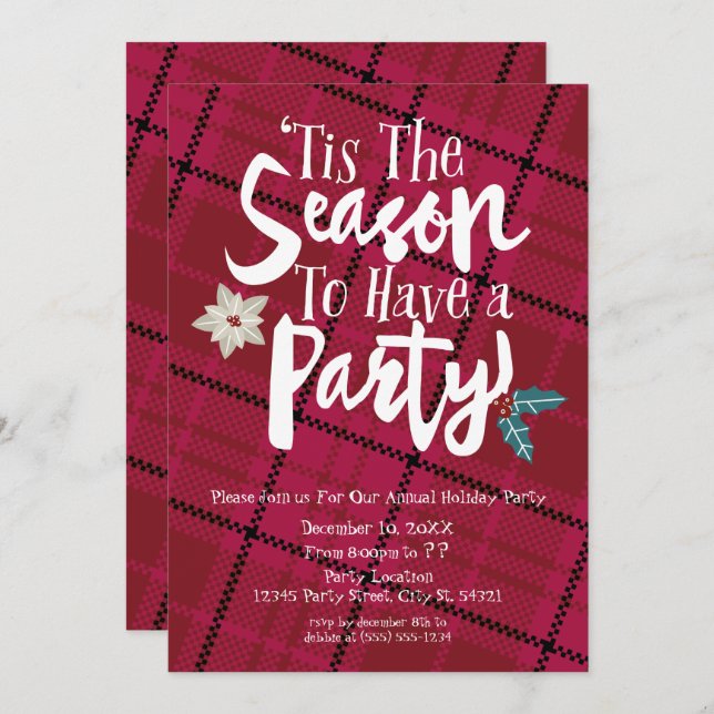 Esta é a estação para ter convites de festas (Frente/Verso)