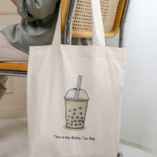 Esta é a minha Boba Tea e a minha bolsa de leite