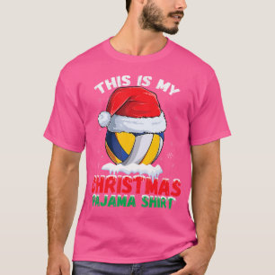Esta É A Minha Camisa De Natal Vôlei Santa Hat