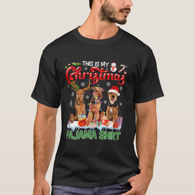 Esta É A Minha Camisa De Pijama Airedale Terrier D (Frente)