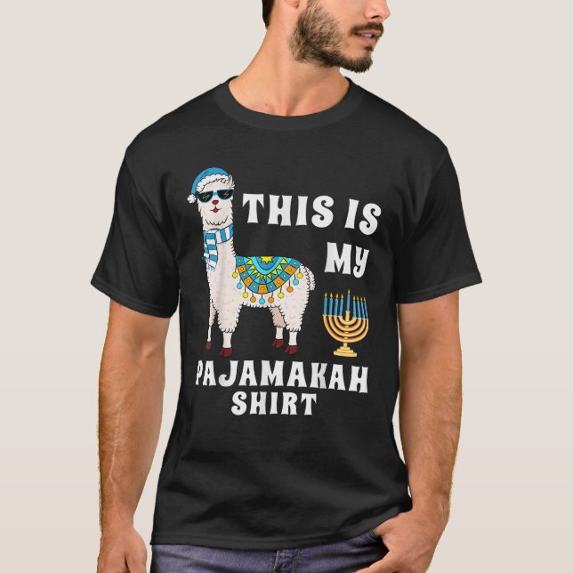 Esta é a minha camisa de pijama Engraçado Llama Ha (Frente)