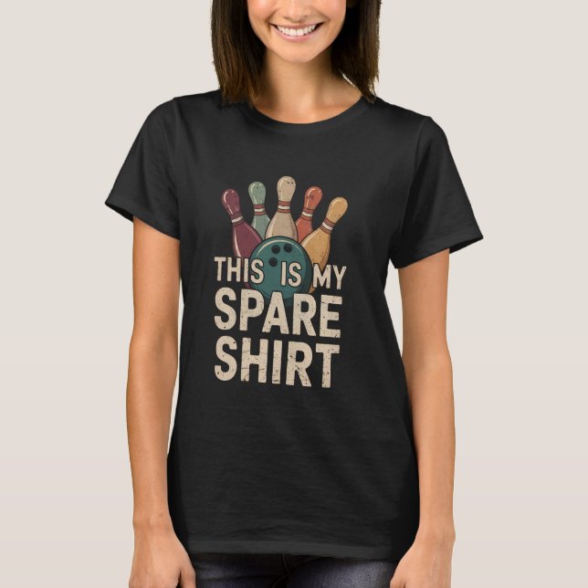 Esta É A Minha Camisa Esparsa Boliche Engraçada Hu (Frente)