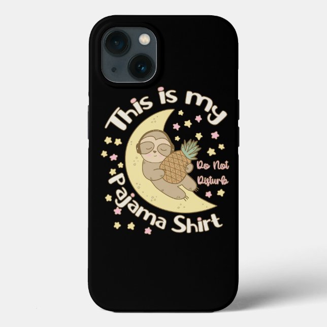Esta É A Minha Camisa Pajama Sleepy Sloth Moon Pin (Verso)