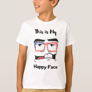 Esta é a minha camiseta engraçada de rosto feliz p