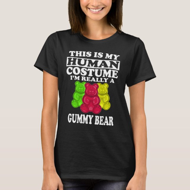Esta é a minha fantasia humana. Sou uma camiseta d (Frente)