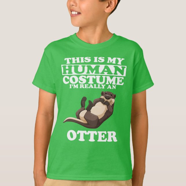 Esta é a minha fantasia humana. Sou uma camiseta d (Frente)