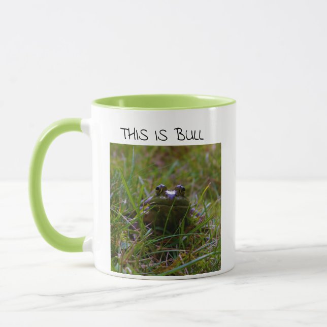 "ESTA É caneca da rã-gigante de BULL" (Esquerda)