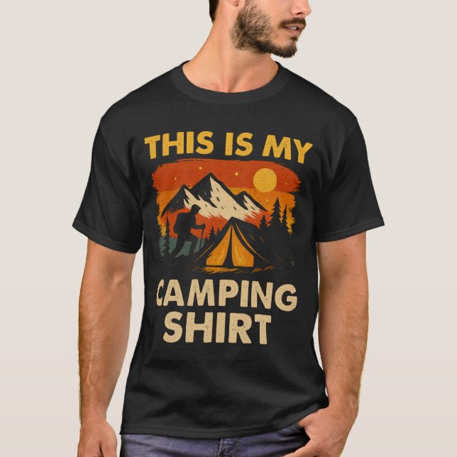 Esta É Minha Camisa de Acampamento Acampamento Fog (Frente)