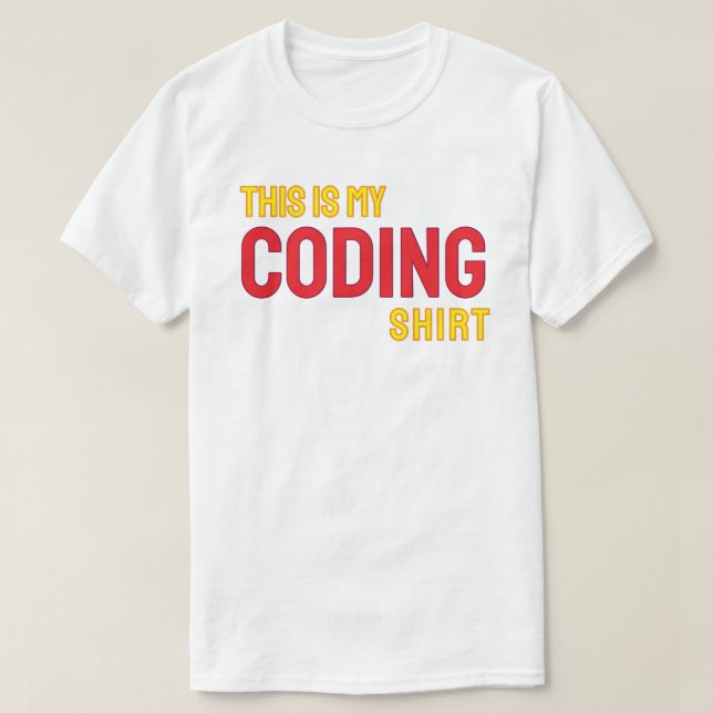 Esta é minha camisa de codificação (Frente do Design)